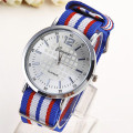 mens wrist watches fashion thin dail fabric band quartz watch